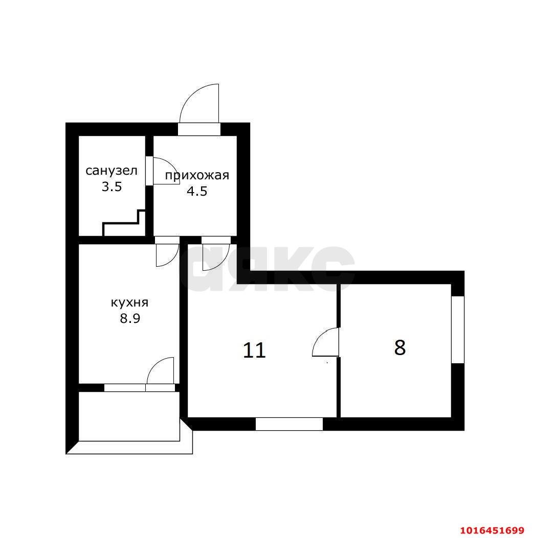 Фото №16: 1-комнатная квартира 35 м² - Российский, мкр. Прикубанский внутригородской округ, ул. имени В.М. Комарова, 21В