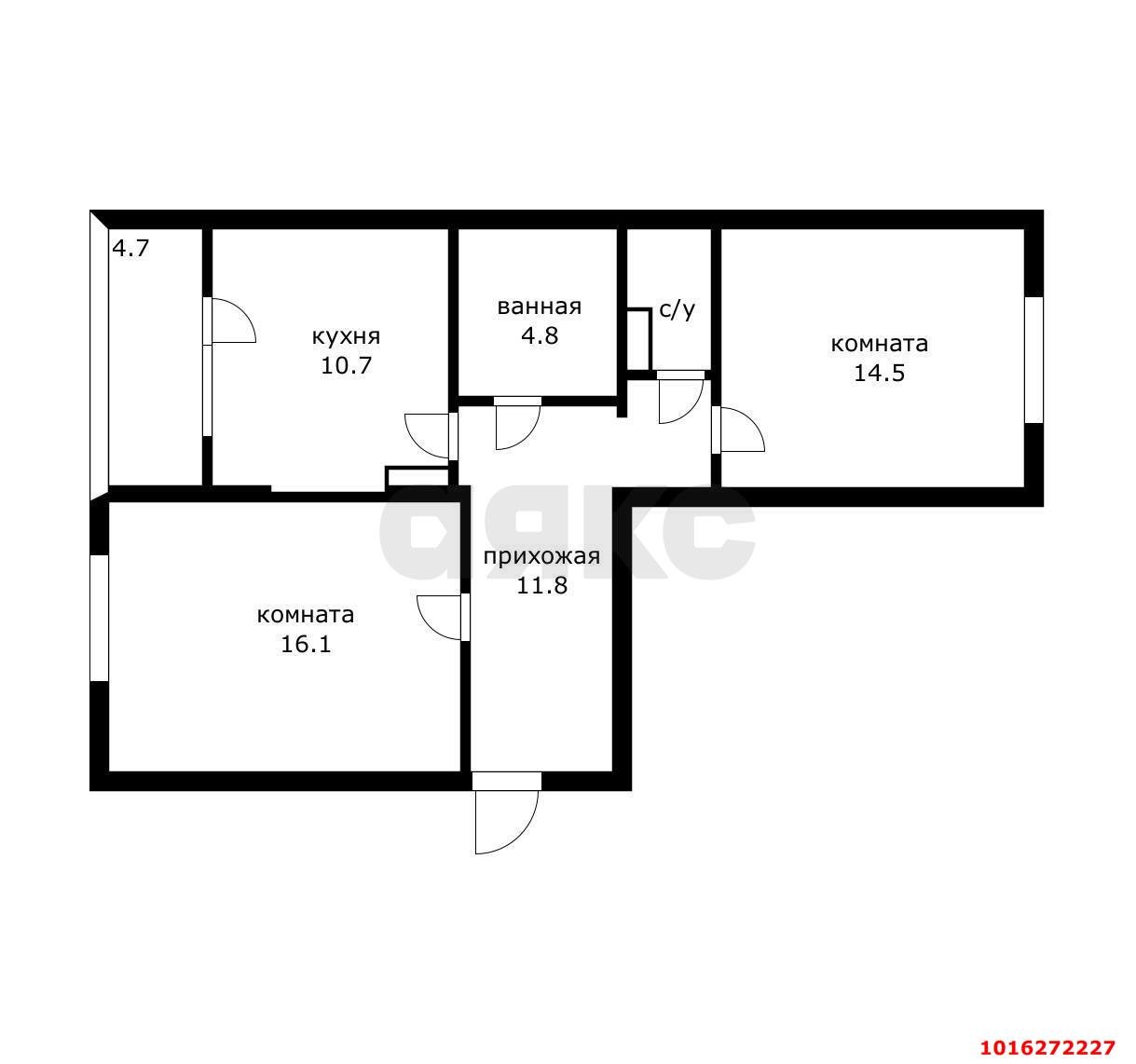Фото №16: 2-комнатная квартира 64 м² - Краснодар, Прикубанский внутригородской округ, мкр. Краевая Клиническая Больница, ул. Восточно-Кругликовская, 74