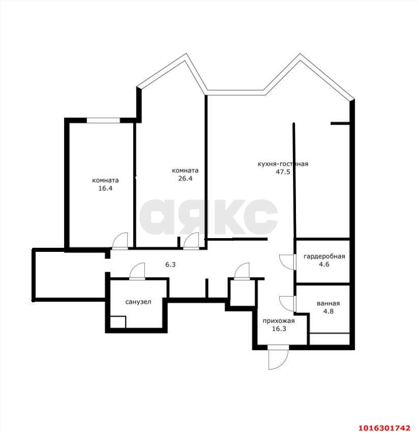 Фото №20: 3-комнатная квартира 79 м² - Краснодар, ЖК Седьмой Континент, Прикубанский внутригородской округ, Фестивальный, Отделение № 1 совхоза Солнечный, мкр. жилой комплекс Седьмой Континент, ул. Совхозная, 1к3