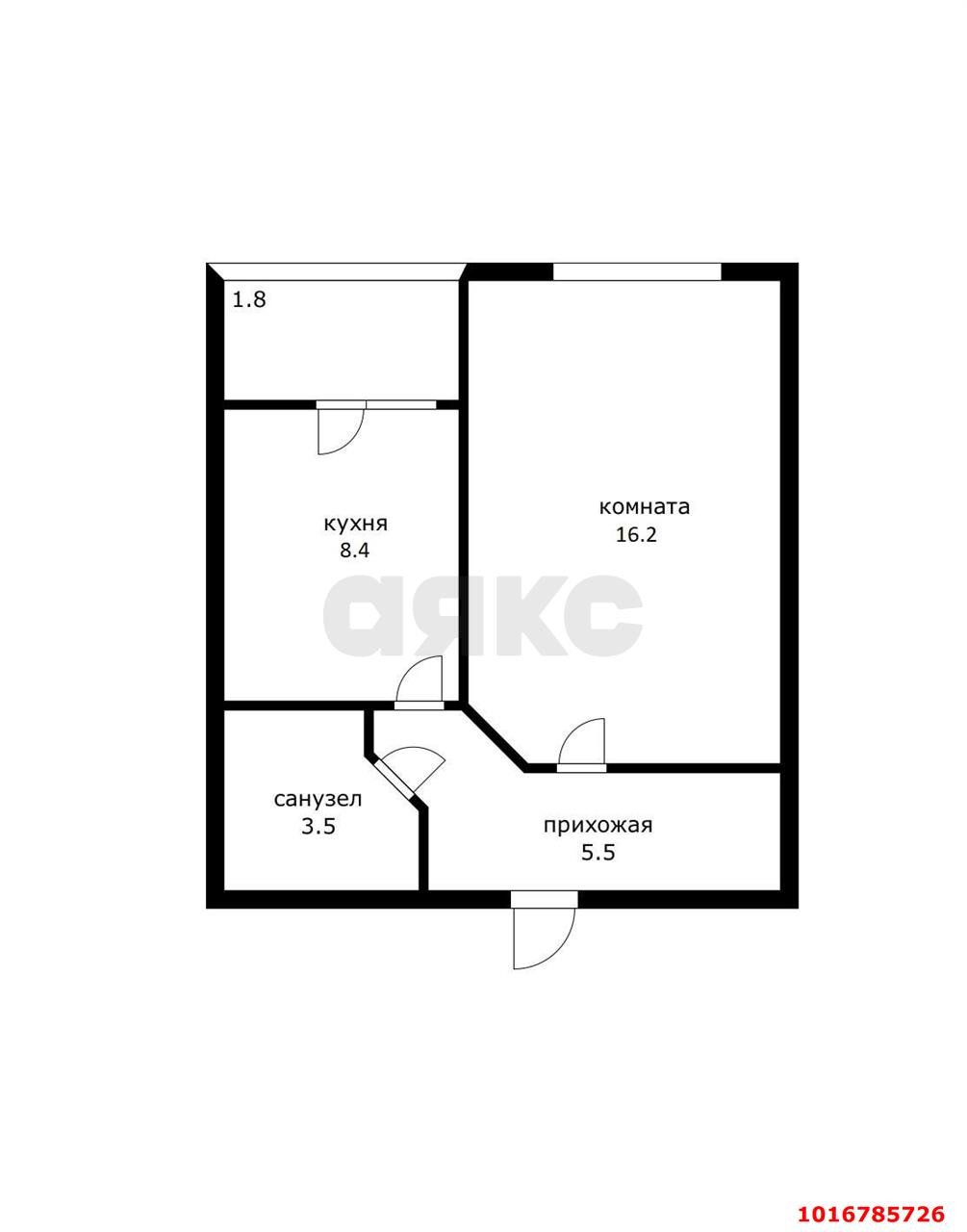 Фото №14: 1-комнатная квартира 38 м² - Новая Адыгея, мкр. жилой комплекс Мега-Победа, ул. Береговая, 3к17
