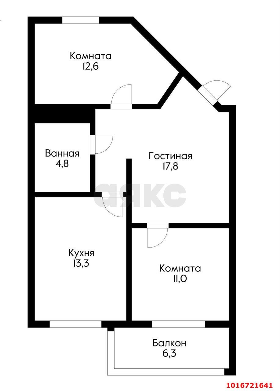 Фото №19: 2-комнатная квартира 65 м² - Краснодар, Прикубанский внутригородской округ, Краевая Клиническая Больница, мкр. жилой комплекс Олимп, ул. Домбайская, 10/2