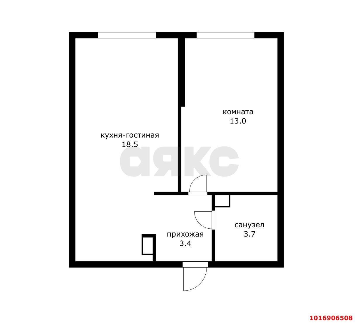Фото №9: 1-комнатная квартира 38 м² - Краснодар, Прикубанский внутригородской округ, мкр. жилой комплекс Самолёт-3, ул. Ивана Беличенко, 86