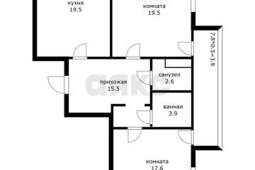 Фото №2: 2-комнатная квартира 98 м² - Краснодар, мкр. жилой комплекс Тургенев, ул. Дальняя, 8к1