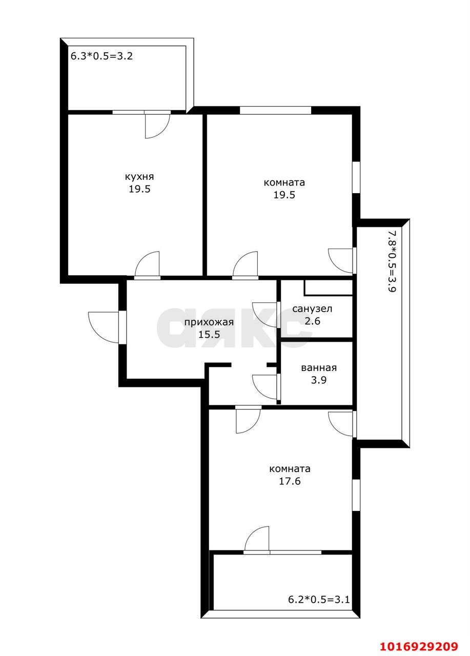 Фото №2: 2-комнатная квартира 98 м² - Краснодар, Западный внутригородской округ, Фестивальный, мкр. жилой комплекс Тургенев, ул. Дальняя, 8к1