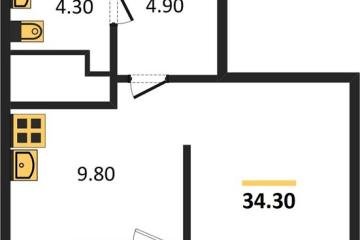 Фото №1: Студия 34 м² - Краснодар, мкр. жилой комплекс Югге, 