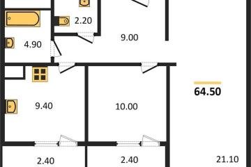 Фото №1: 2-комнатная квартира 64 м² - Краснодар, мкр. жилой комплекс Югге,