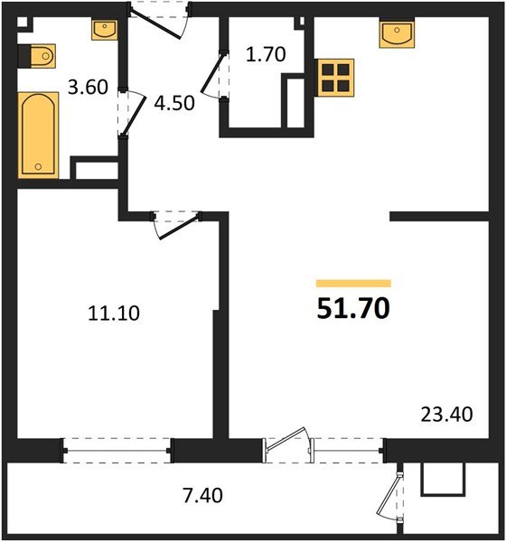 Фото №1: 1-комнатная квартира 51 м² - Краснодар, Карасунский внутригородской округ, Черёмушки, мкр. ЖК Рекорд, ул. Новороссийская, 102И
