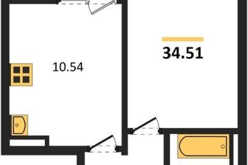 Фото №1: 1-комнатная квартира 34 м² - Краснодар, мкр. жилой комплекс Событие, 