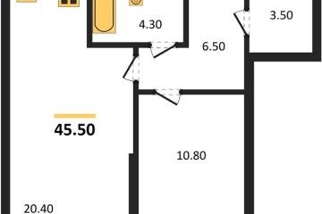 Фото №1: 1-комнатная квартира 45 м² - Краснодар, мкр. Догма Парк,