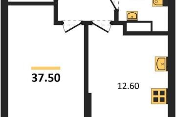 Фото №1: 1-комнатная квартира 37 м² - Краснодар, мкр. Догма Парк,