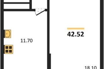 Фото №1: 1-комнатная квартира 42 м² - Краснодар, мкр. 9-й километр, ул. Ярославская, 115к7