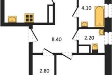 Фото №1: 2-комнатная квартира 72 м² - Краснодар, мкр. Парк Победы,