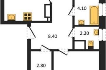 Фото №1: 2-комнатная квартира 72 м² - Краснодар, мкр. Парк Победы, 