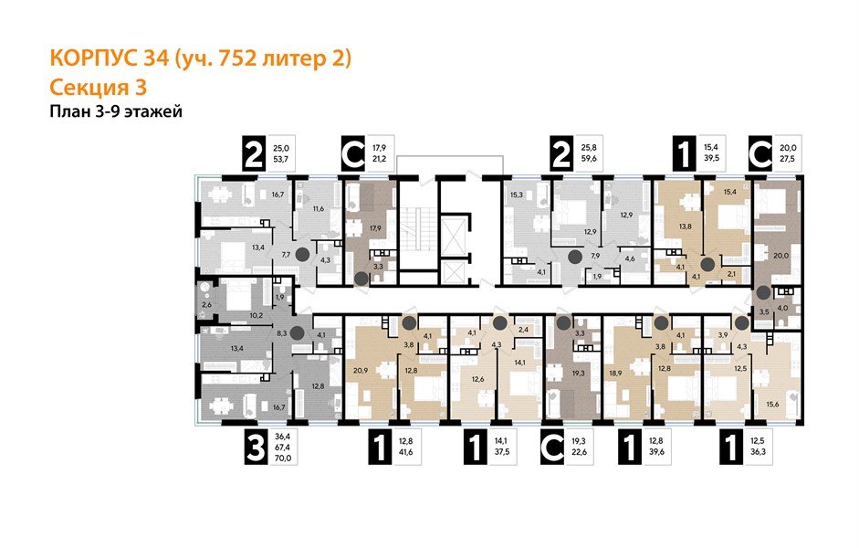 Фото №8: 1-комнатная квартира 41 м² - Краснодар, Прикубанский внутригородской округ, мкр. Догма Парк, ул. Марины Цветаевой, 34