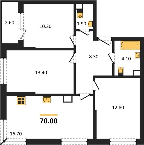 Фото №1: 3-комнатная квартира 70 м² - Краснодар, Прикубанский внутригородской округ, мкр. Догма Парк, ул. Марины Цветаевой, 34