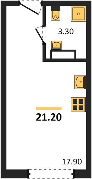 Фото №1: Студия 21 м² - Краснодар, Прикубанский внутригородской округ, мкр. Догма Парк, ул. Марины Цветаевой, 35