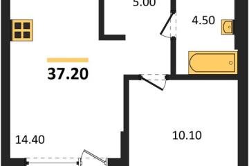 Фото №1: 1-комнатная квартира 37 м² - Краснодар, мкр. квартал Самолёт 7, 
