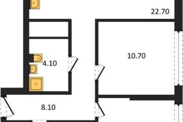 Фото №1: 2-комнатная квартира 67 м² - Краснодар, мкр. квартал Самолёт 7,