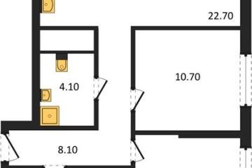Фото №1: 2-комнатная квартира 67 м² - Краснодар, мкр. квартал Самолёт 7, 