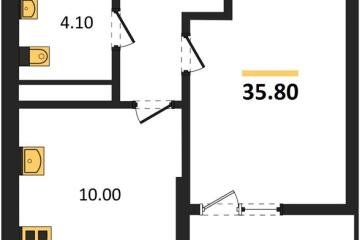 Фото №1: 1-комнатная квартира 35 м² - Краснодар, мкр. Прикубанский внутригородской округ,