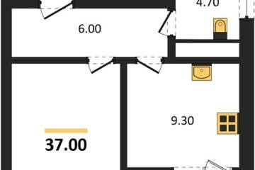 Фото №1: 1-комнатная квартира 37 м² - Краснодар, мкр. Прикубанский внутригородской округ,