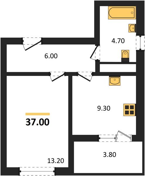 Фото №1: 1-комнатная квартира 37 м² - Краснодар, мкр. Прикубанский внутригородской округ