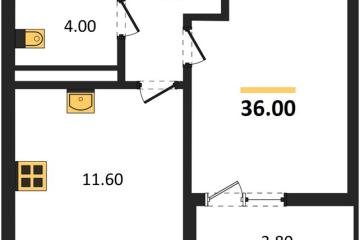 Фото №1: 1-комнатная квартира 36 м² - Краснодар, мкр. Прикубанский внутригородской округ,