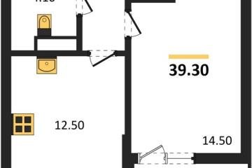 Фото №1: 1-комнатная квартира 39 м² - Краснодар, мкр. Прикубанский внутригородской округ,