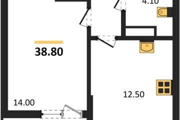 Фото №1: 1-комнатная квартира 38 м² - Краснодар, мкр. Прикубанский внутригородской округ,
