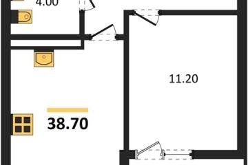 Фото №1: 1-комнатная квартира 38 м² - Краснодар, мкр. Прикубанский внутригородской округ,