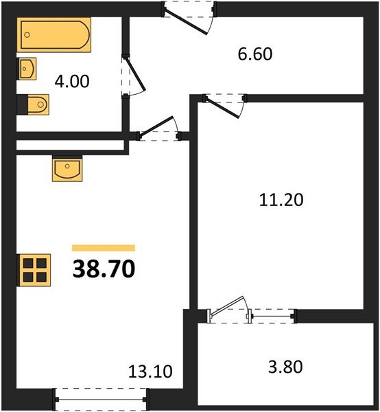 Фото №1: 1-комнатная квартира 38 м² - Краснодар, мкр. Прикубанский внутригородской округ