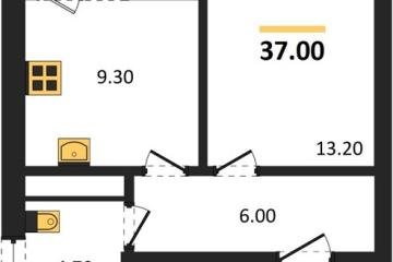 Фото №1: 1-комнатная квартира 37 м² - Краснодар, мкр. Прикубанский внутригородской округ,