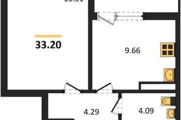 Фото №1: 1-комнатная квартира 33 м² - Краснодар, мкр. жилой комплекс Архитектор,