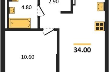 Фото №1: 1-комнатная квартира 34 м² - Краснодар, мкр. Прикубанский внутригородской округ,