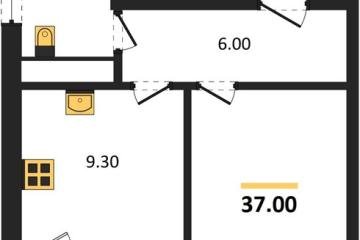 Фото №1: 1-комнатная квартира 37 м² - Краснодар, мкр. Прикубанский внутригородской округ,