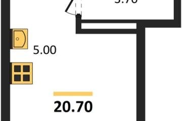 Фото №1: Студия 20 м² - Краснодар, мкр. Прикубанский внутригородской округ, 