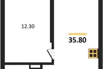 Фото №1: 1-комнатная квартира 35 м² - Краснодар, мкр. Прикубанский внутригородской округ,