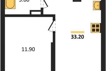 Фото №1: 1-комнатная квартира 33 м² - Краснодар, мкр. Прикубанский внутригородской округ,