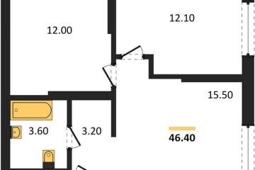 Фото №1: 2-комнатная квартира 46 м² - Краснодар, мкр. Прикубанский внутригородской округ,