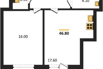 Фото №1: 1-комнатная квартира 46 м² - Краснодар, мкр. ЖК Парк у Дома, ул. Героев-Разведчиков, 11к2