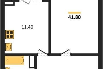 Фото №1: 1-комнатная квартира 41 м² - Краснодар, мкр. ЖК Парк у Дома, ул. Героев-Разведчиков, 11к2