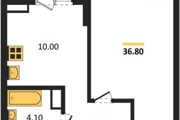 Фото №1: 1-комнатная квартира 36 м² - Краснодар, мкр. ЖК Парк у Дома, ул. Героев-Разведчиков, 11к2
