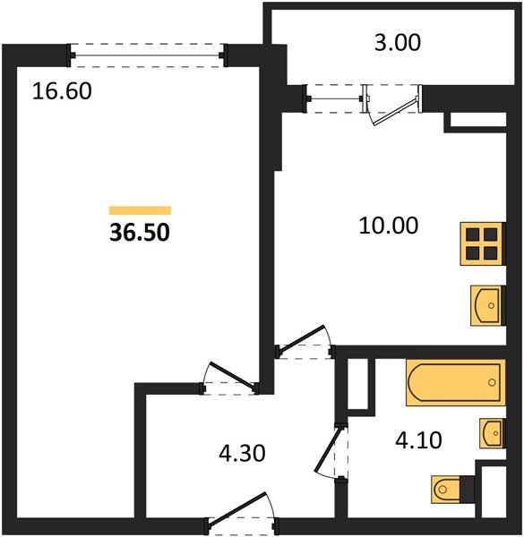 Фото №1: 1-комнатная квартира 36 м² - Краснодар, Прикубанский внутригородской округ, ЖК Бауинвест, мкр. ЖК Парк у Дома, ул. Героев-Разведчиков, 11к2