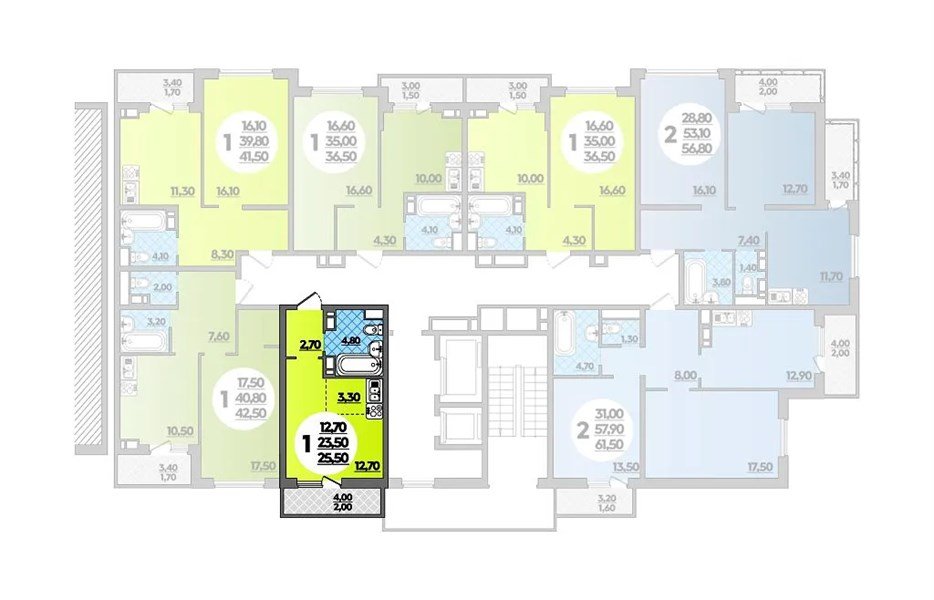 Фото №8: 1-комнатная квартира 36 м² - Краснодар, Прикубанский внутригородской округ, ЖК Бауинвест, мкр. ЖК Парк у Дома, ул. Героев-Разведчиков, 11к2