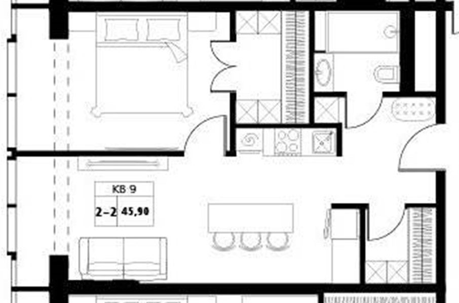 Фото №1: 1-комнатная квартира 47 м² - Краснодар