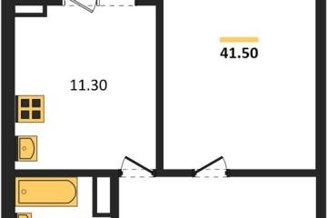 Фото №1: 1-комнатная квартира 41 м² - Краснодар, мкр. ЖК Парк у Дома, ул. Героев-Разведчиков, 11к2