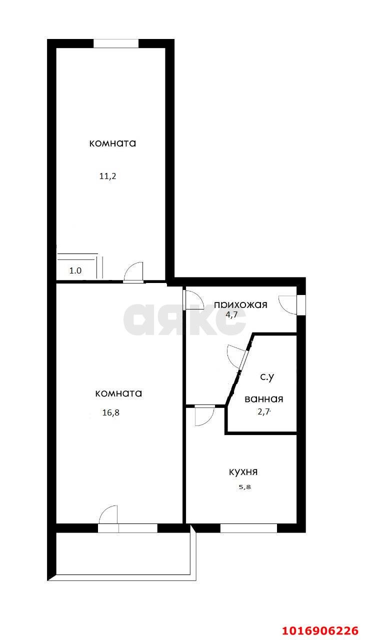 Фото №19: 2-комнатная квартира 42 м² - Краснодар, Прикубанский внутригородской округ, мкр. Авиагородок, ул. Авиагородок, 5