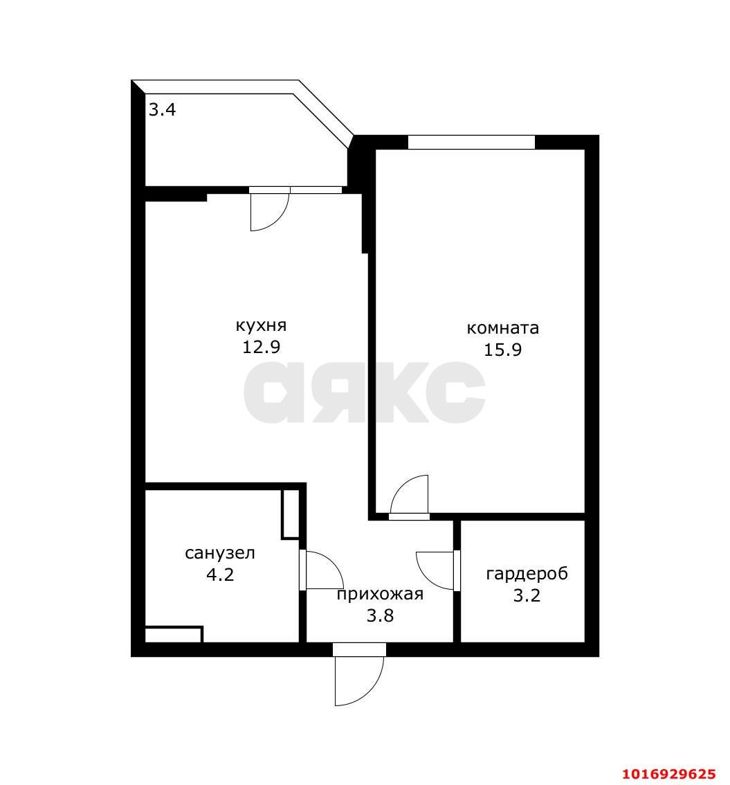 Фото №7: 1-комнатная квартира 43 м² - Краснодар, жилой комплекс Симфония, Прикубанский внутригородской округ, мкр. 40 лет Победы, ул. Российская, 72/6