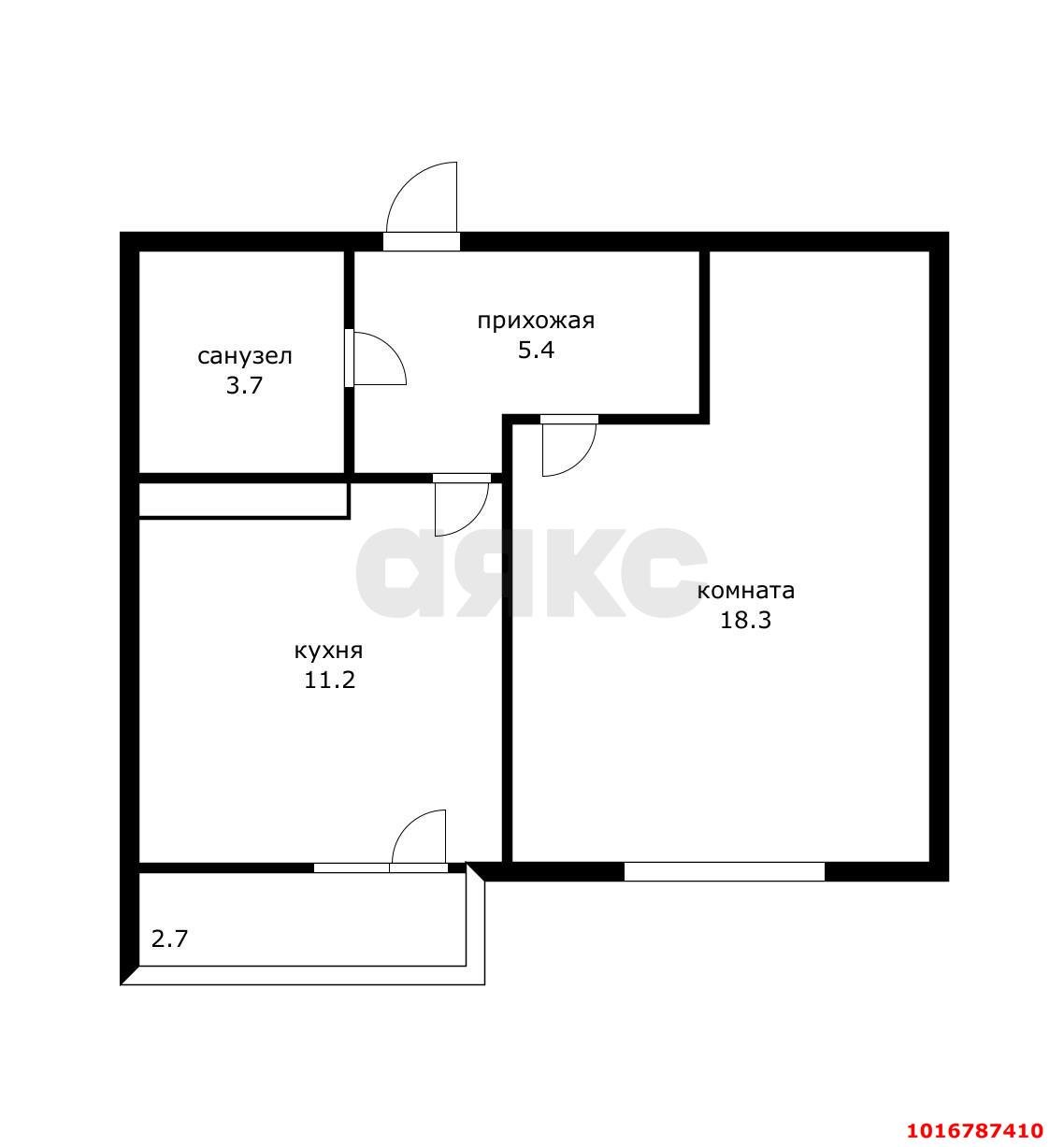 Фото №13: 1-комнатная квартира 41 м² - Краснодар, Прикубанский внутригородской округ, мкр. 40 лет Победы, ул. 1 Мая, 91