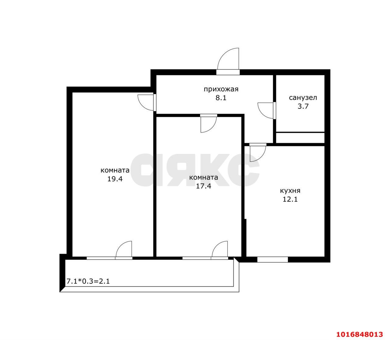 Фото №18: 2-комнатная квартира 67 м² - Краснодар, ЖК Маршал, Западный внутригородской округ, Фестивальный, мкр. жилой комплекс Маршал, ул. Гаражная, 87